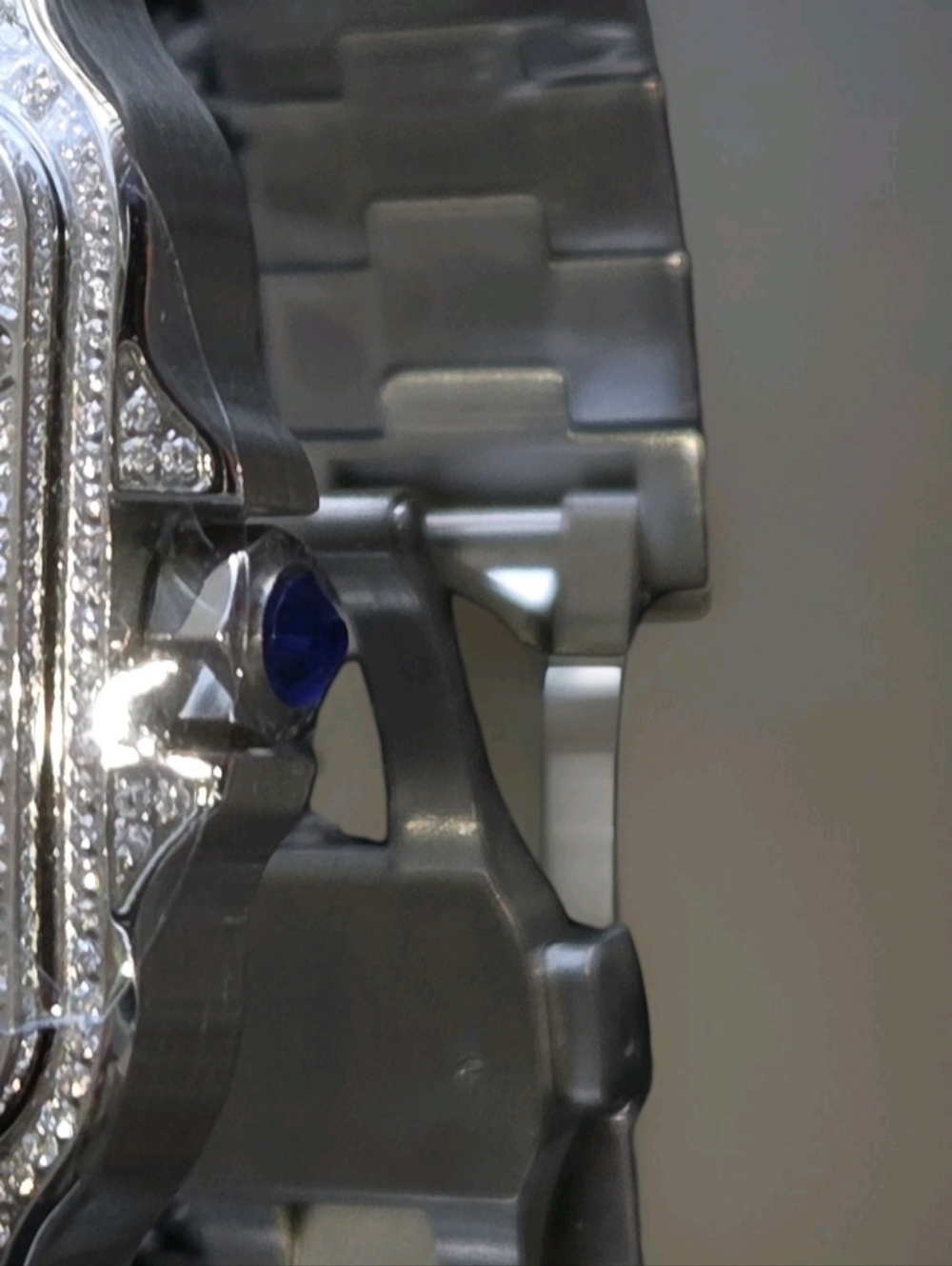 Iced Out 16ct MOISSANITE Watch Iced Automatic Movement Hip Hop Arabic Numbers - Picture 14 of 14